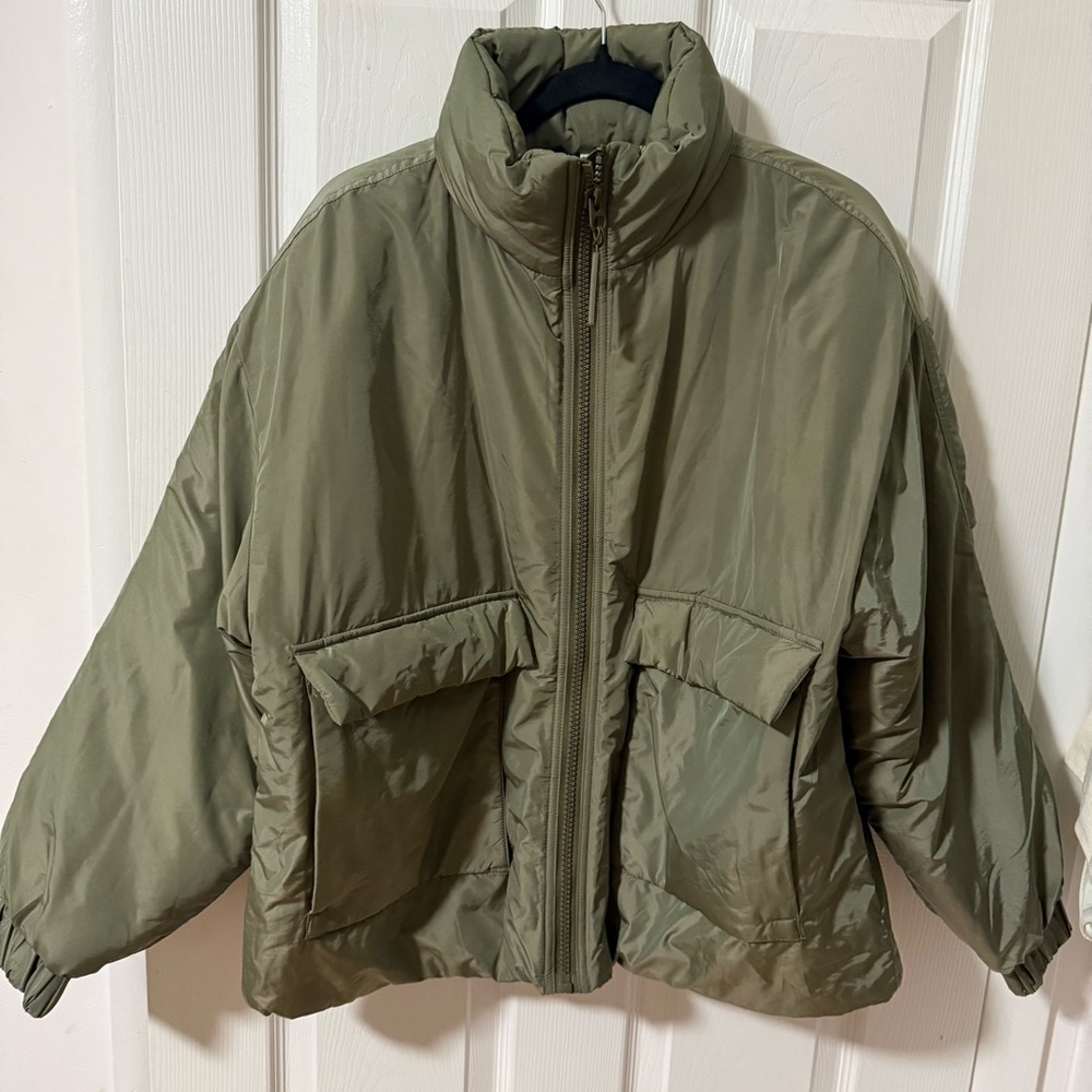 Fabletics Olive Green Puffer Jacket
